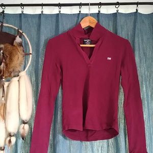 Maroon Polo Collared Shirt